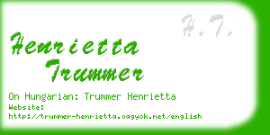 henrietta trummer business card